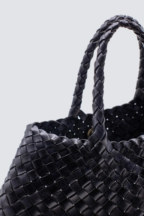 Dragon Fusion Woven Leather Handbag