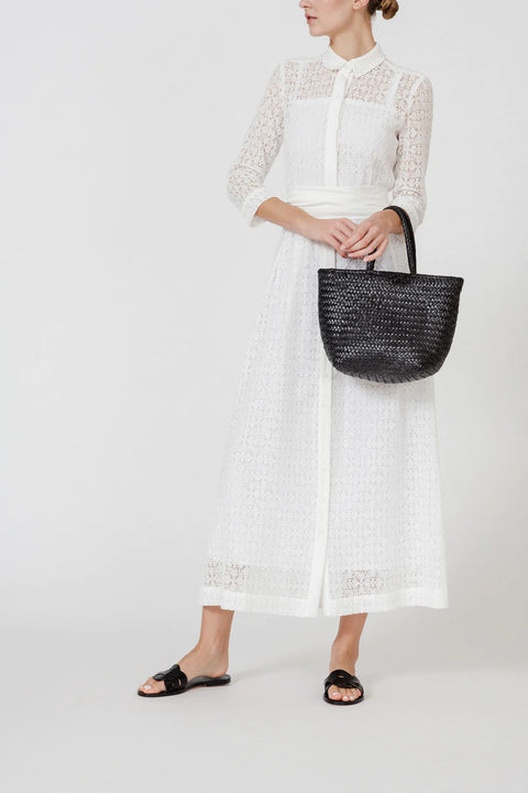 Dragon Diffusion Woven Leather Basket Bag