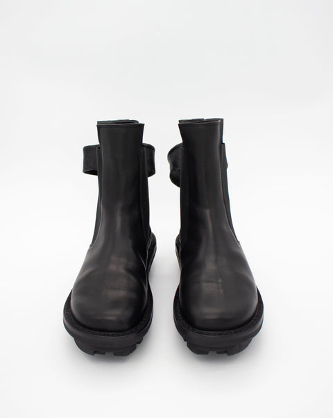 Trippen Black Pull on Flat Ankle Boots
