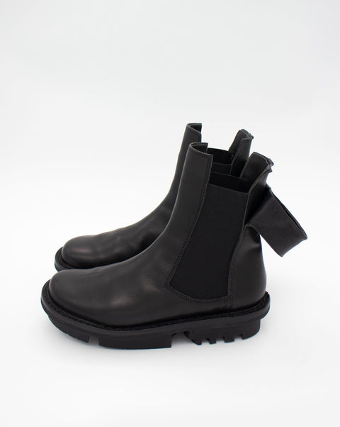 Trippen Black Pull on Flat Ankle Boots