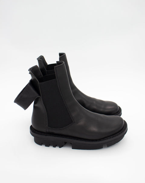 Trippen Black Pull on Flat Ankle Boots