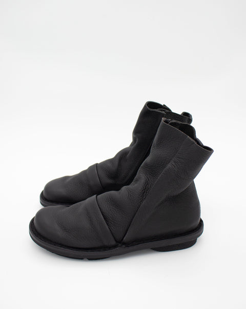 Black Trippen Leather Ankle Boots Vector F