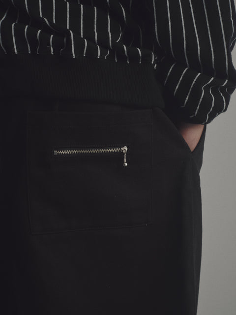 Black wide leg mens skater shorts with pockets
