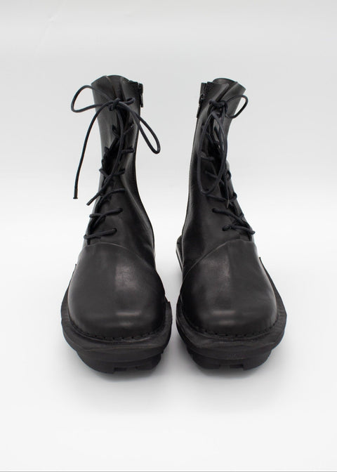 Trippen Black Oblique Combat Boots