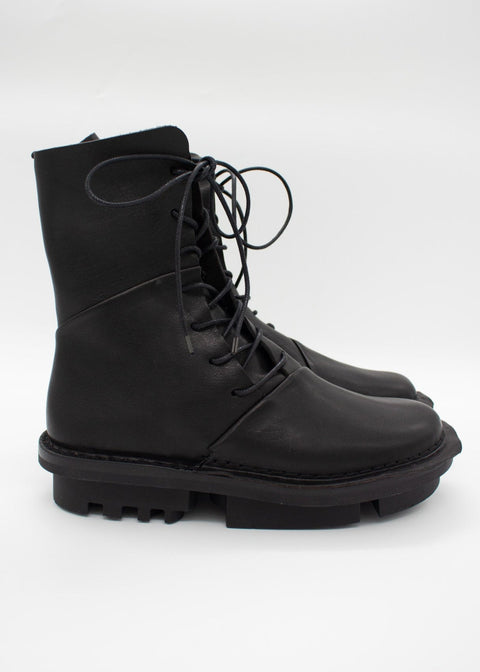 Trippen Black Oblique Combat Boots
