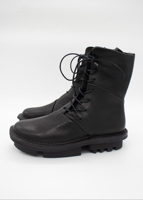 Trippen Black Oblique Combat Boots