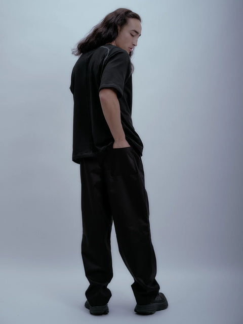 Millar Boddington Fatigue Trousers Mercerised Black Cotton