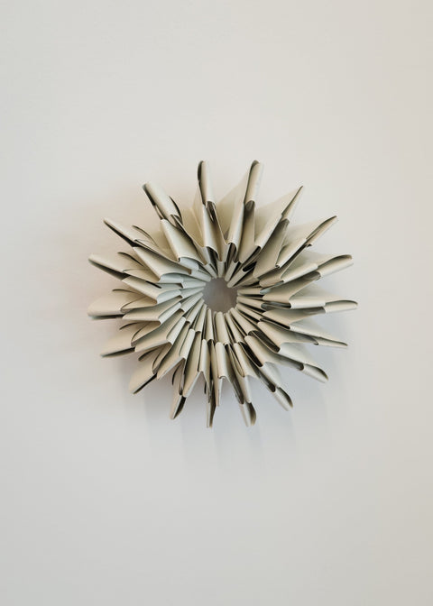 Mandy Cherry Joass Handmade Small Kina sculpture Cream Aluminium
