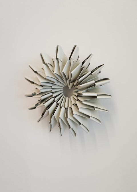 Mandy Cherry Joass Handmade Small Kina sculpture Cream Aluminium