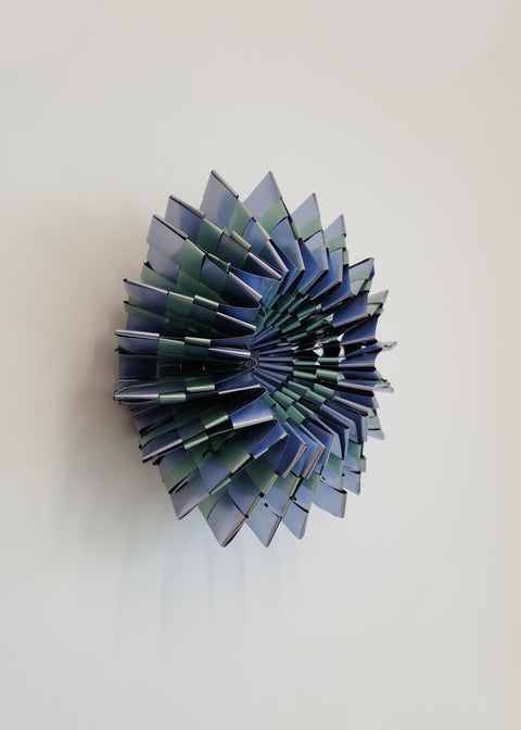 Mandy Cherry Joass Handmade Kina sculpture Blue and Turquoise