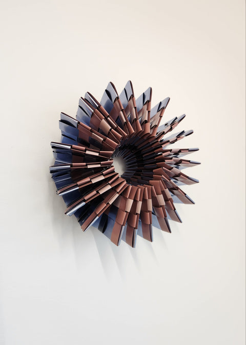 Mandy Cherry Joass Handmade Kina sculpture Pinka and Blue