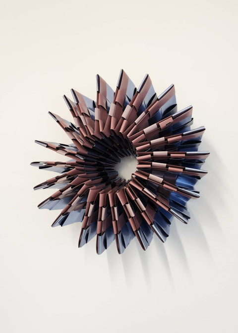 Mandy Cherry Joass Handmade Kina sculpture Pinka and Blue