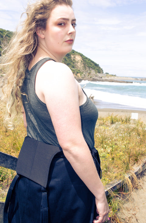 Combat Pinafore Skirt | Black