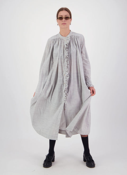 Daylight Moon into the cosmos white stripe maxi dress