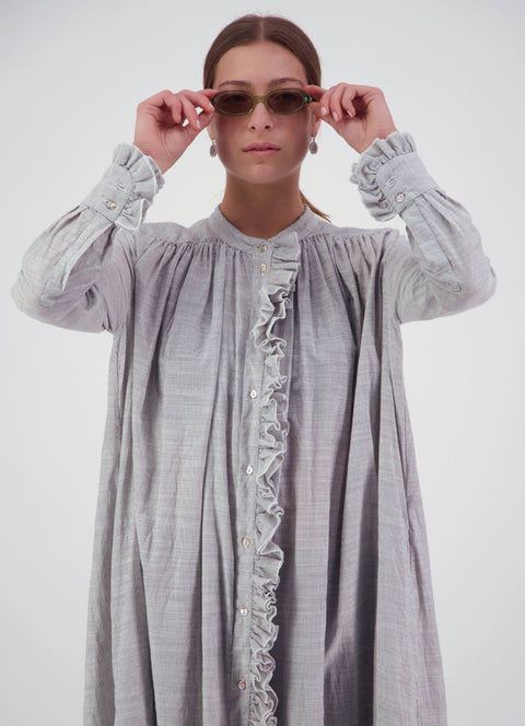 Daylight Moon into the cosmos white stripe maxi dress