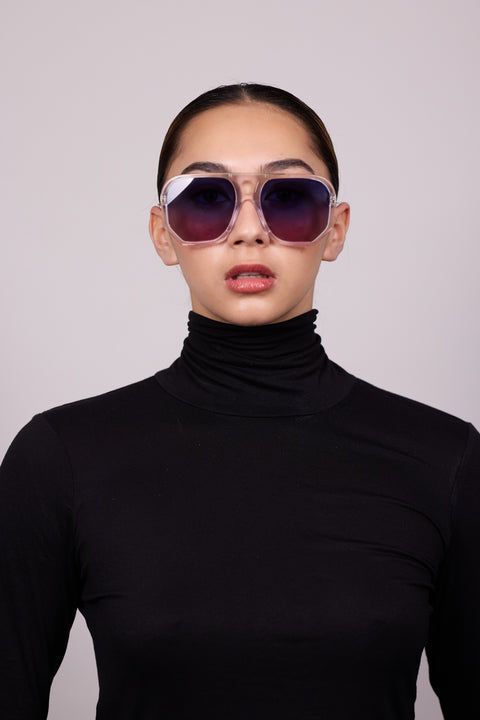 Age Eyewear Wager Sunglasses Clear frames with blue lens