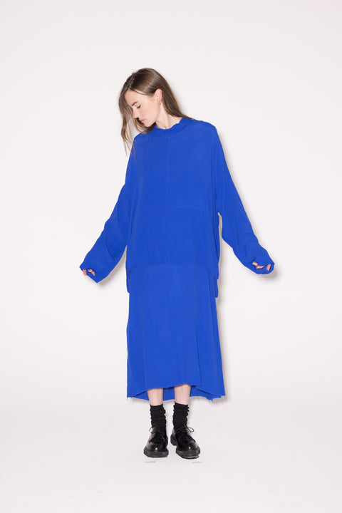 Company of Strangers Bright Blue Long Sleeve Tee