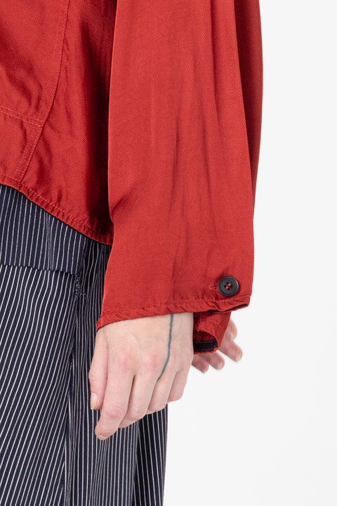 Company of strangers hyatt jacket brick red viscose