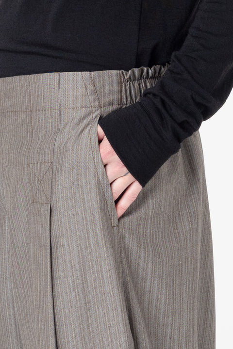 Company of strangers Tan stripe wool cropped trousers