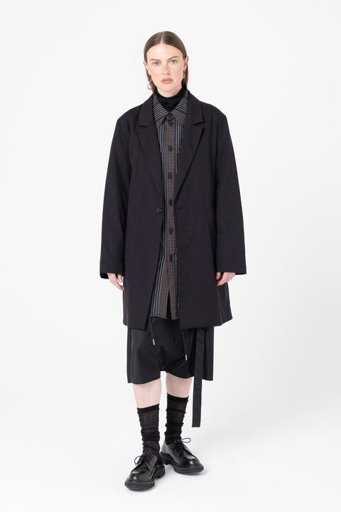 Company of Strangers Powersuit Jacket in Cotton Cavalry Black Twill