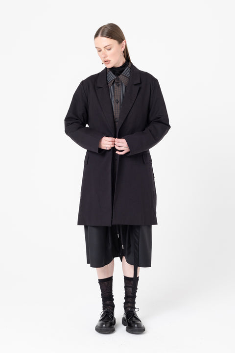 Company of Strangers Powersuit Jacket in Cotton Cavalry Black Twill