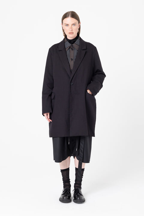 Company of Strangers Powersuit Jacket in Cotton Cavalry Black Twill