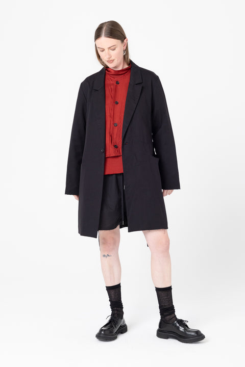 Company of Strangers Powersuit Jacket in Cotton Cavalry Black Twill
