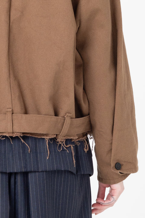 Company of Strangers Extens Jacket in Walnut Brown Cotton Drill