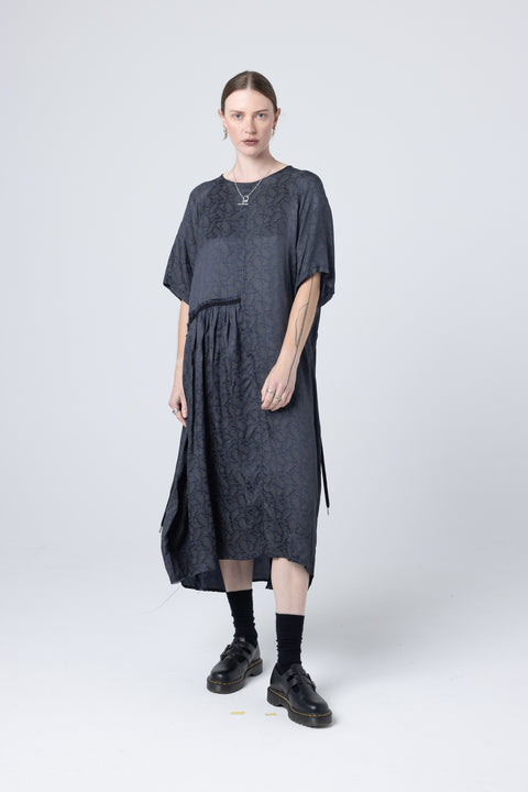 Company of Strangers We Float Dress Ink Paisley Print