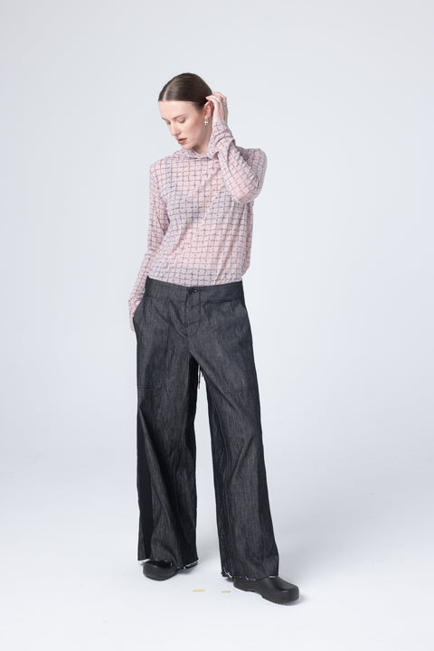 Company of Strangers Joy Charcoal Denim Wide Leg Pants