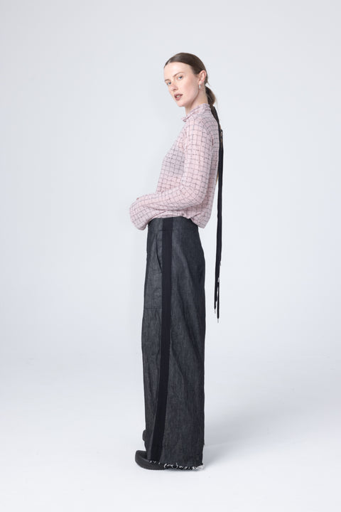 Company of Strangers Joy Charcoal Denim Wide Leg Pants