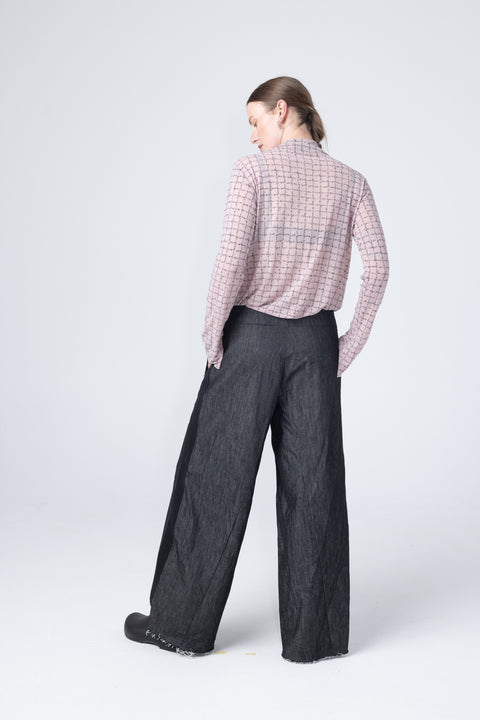 Company of Strangers Joy Charcoal Denim Wide Leg Pants