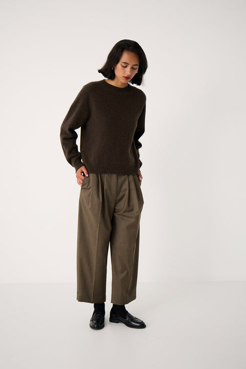 Francie Nimbus Knit Brown possum sweater