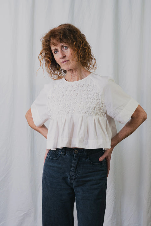 Clara Bosshard Honey Comb Cropped Top