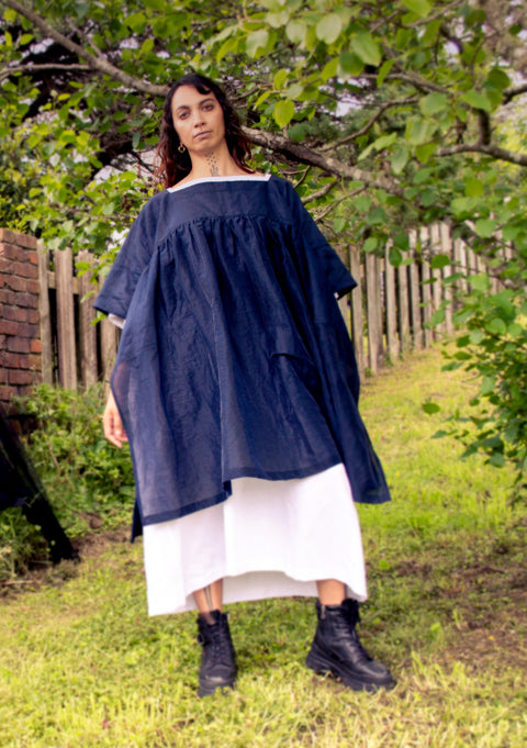 Prairie Dress | Navy Blue