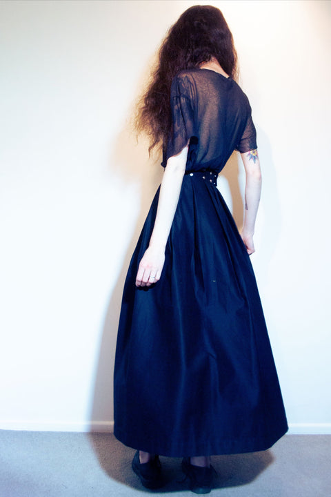 KRYSZTOF Black Wrap Around Kilt