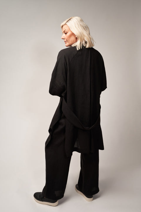 Chaplin Design Black Linen oversized shirt