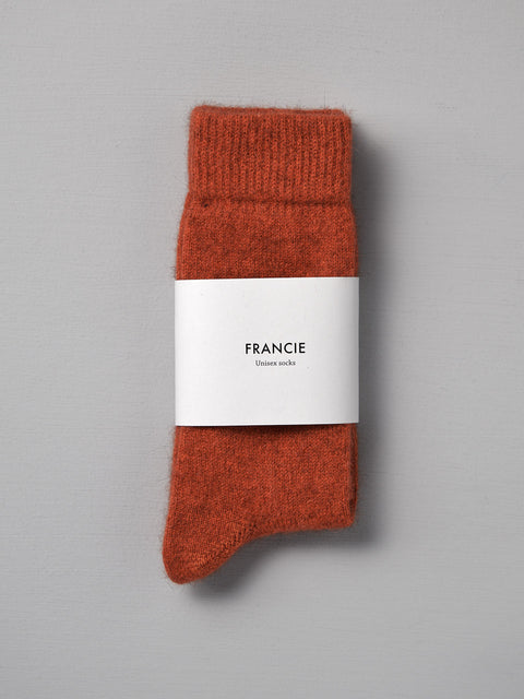 Francie Possum Socks Amber Orange