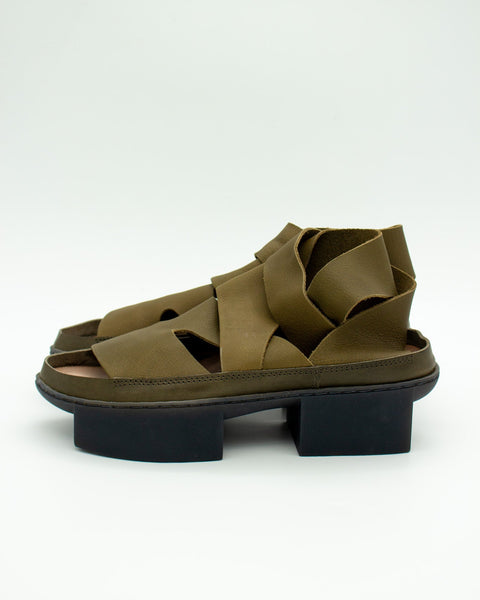 Monstera F Green Trippen Sandals