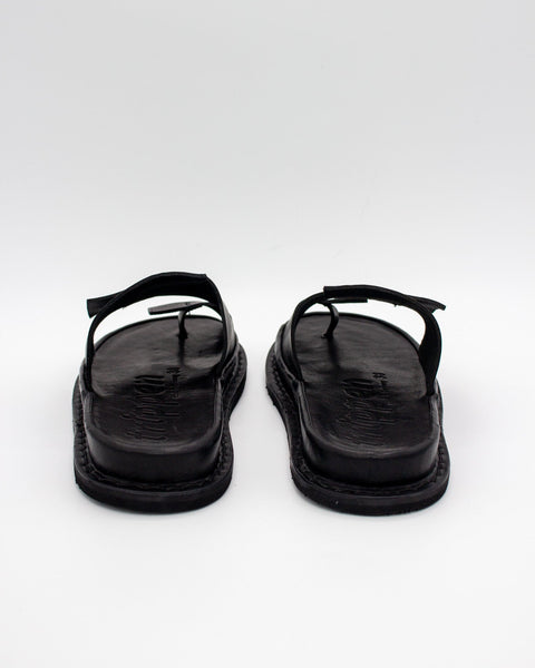 Trippen One toe black leather slides