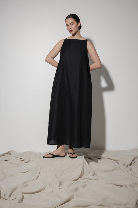 James Brown Linen Shift Dress