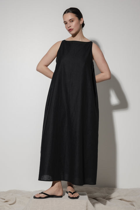 James Brown Linen Shift Dress