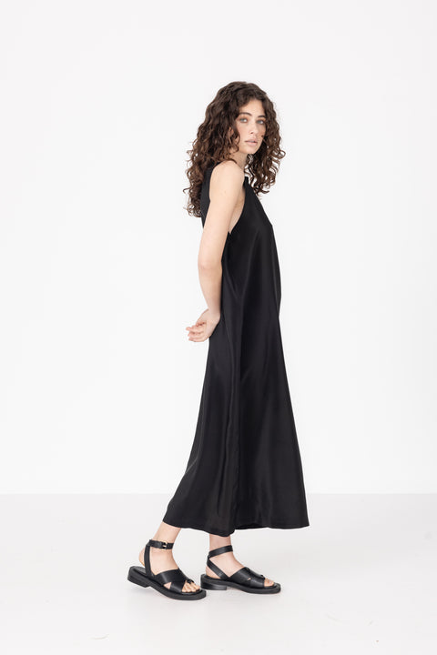 Shift Dress | Black Silk