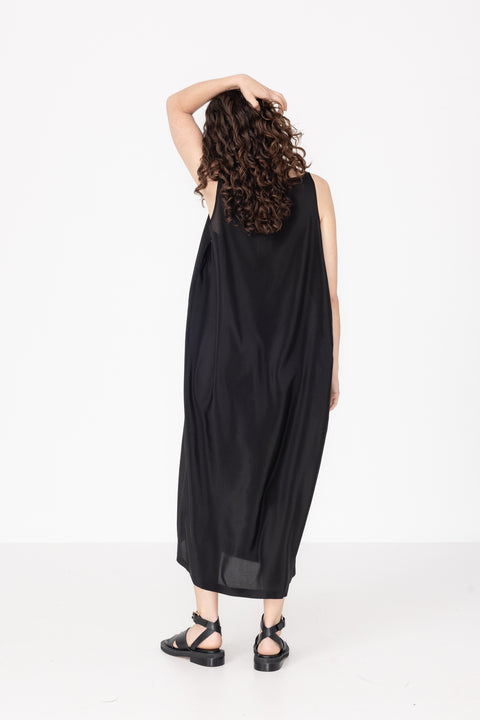 Shift Dress | Black Silk