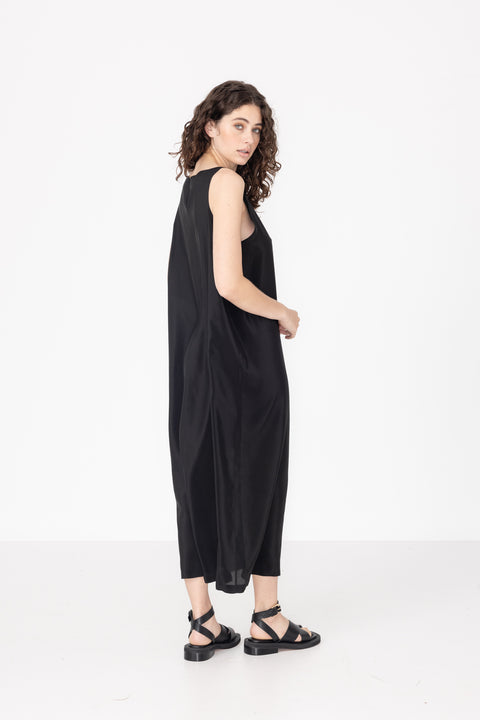 Shift Dress | Black Silk
