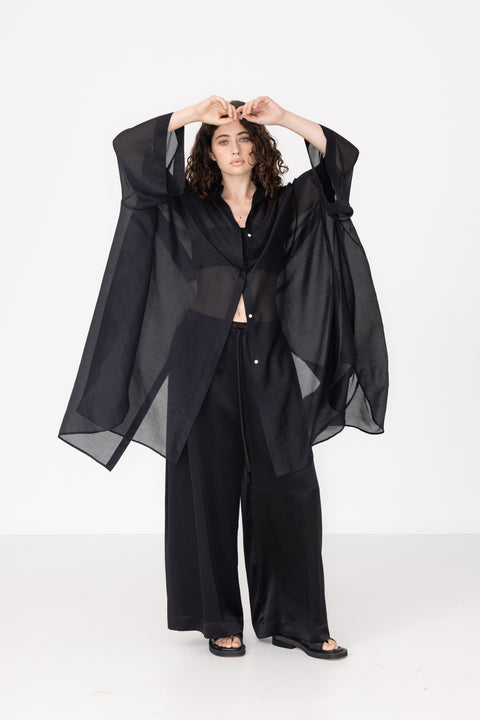 James Brown Cotton Oversized Split Shirt