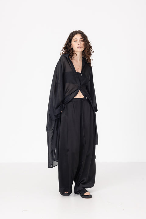 James Brown Cotton Oversized Split Shirt