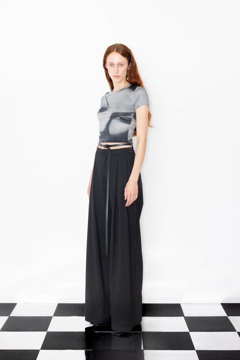 Jimmy D Styx Cropped Tee Mysterious 20's women print