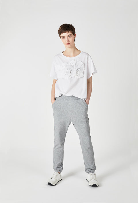 Julia Fong White Cotton In Motion Tee