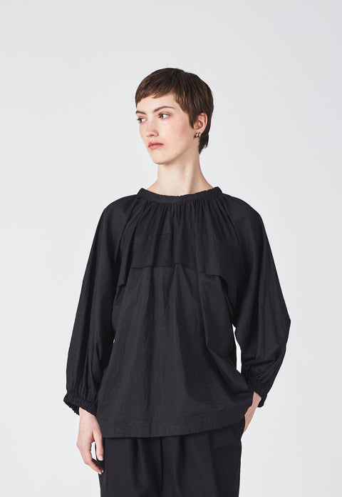 Julia Fong Sweet Devotion Reversible Blouse in Black Cotton